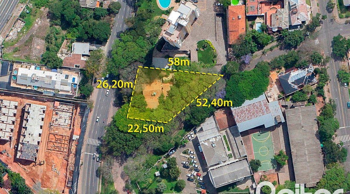 Terreno à venda com 1214m², no bairro Cristal em Porto Alegre