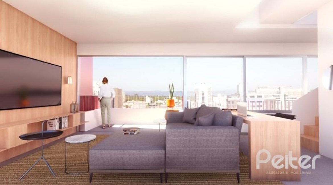 Apartamento à venda com 91m², 2 dormitórios, 2 suítes, 2 vagas, no bairro Menino Deus em Porto Alegre