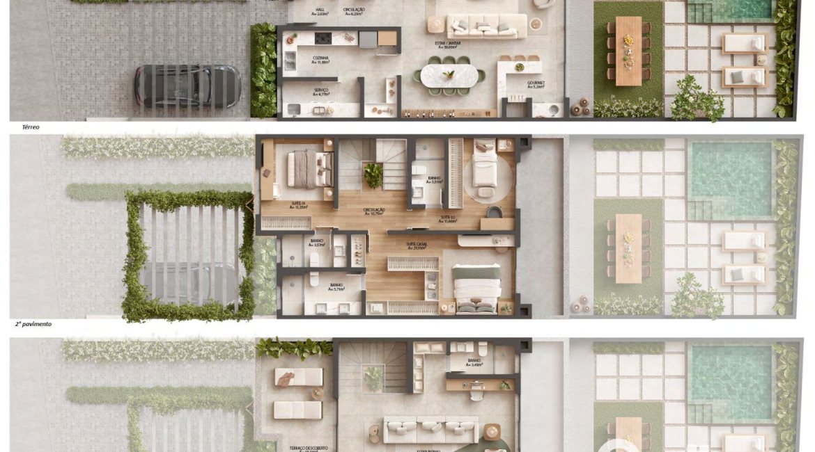 Casa em Condomínio à venda com 302m², 3 dormitórios, 3 suítes, 3 vagas, no bairro Vila Conceição em Porto Alegre