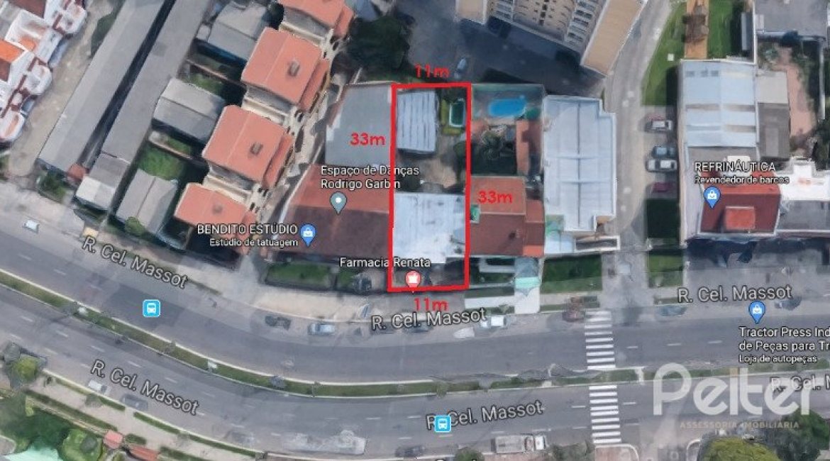 Terreno à venda com 72m², 3 vagas, no bairro Cristal em Porto Alegre
