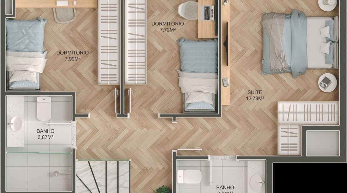 Apartamento à venda com 116m², 3 dormitórios, 1 suíte, 2 vagas, no bairro Tristeza em Porto Alegre