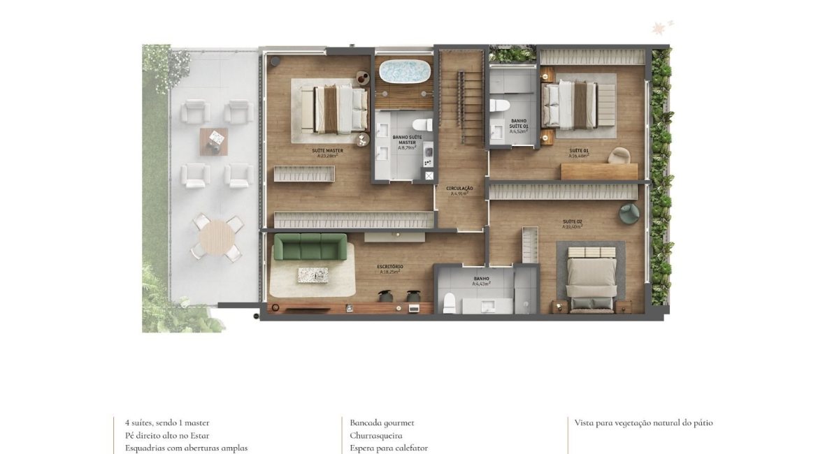 Casa em Condomínio à venda com 219m², 3 dormitórios, 3 suítes, 2 vagas, no bairro Menino Deus em Porto Alegre