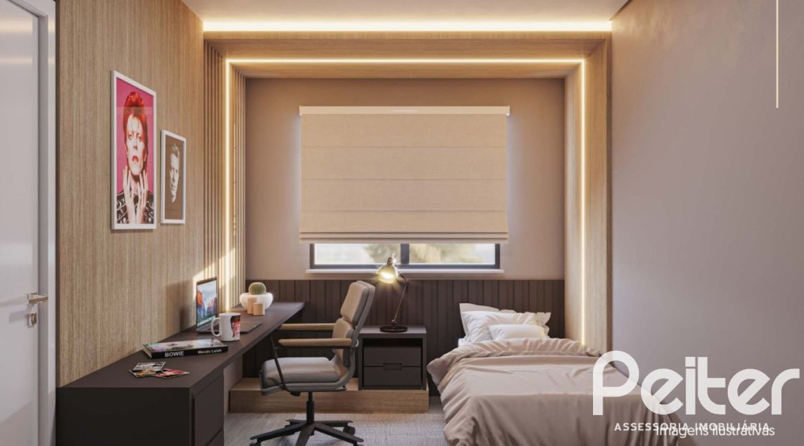 Apartamento à venda com 47m², 2 dormitórios, 1 vaga, no bairro Cristal em Porto Alegre