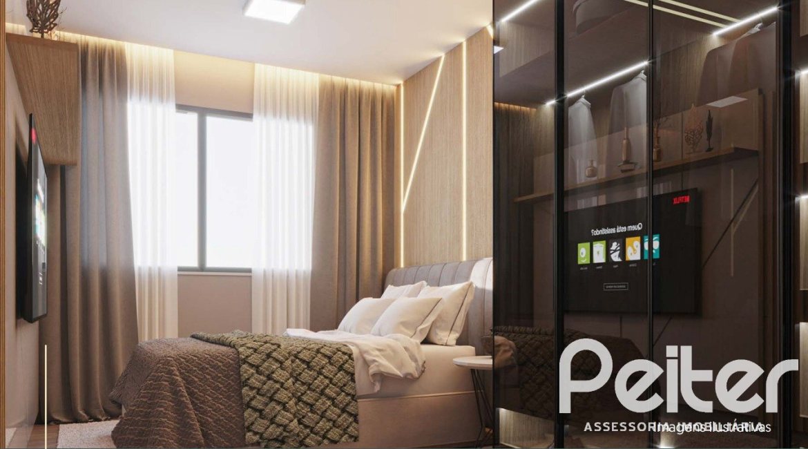 Apartamento à venda com 67m², 2 dormitórios, 1 suíte, 1 vaga, no bairro Cristal em Porto Alegre