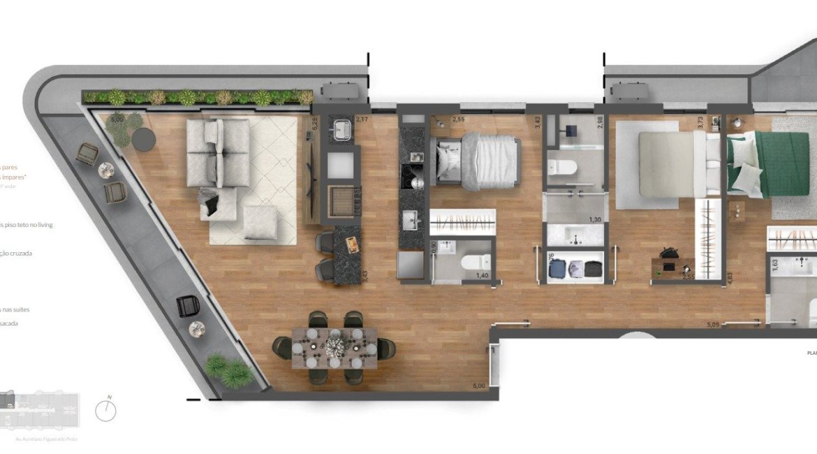 Apartamento à venda com 115m², 3 dormitórios, 3 suítes, 2 vagas, no bairro Praia de Belas em Porto Alegre