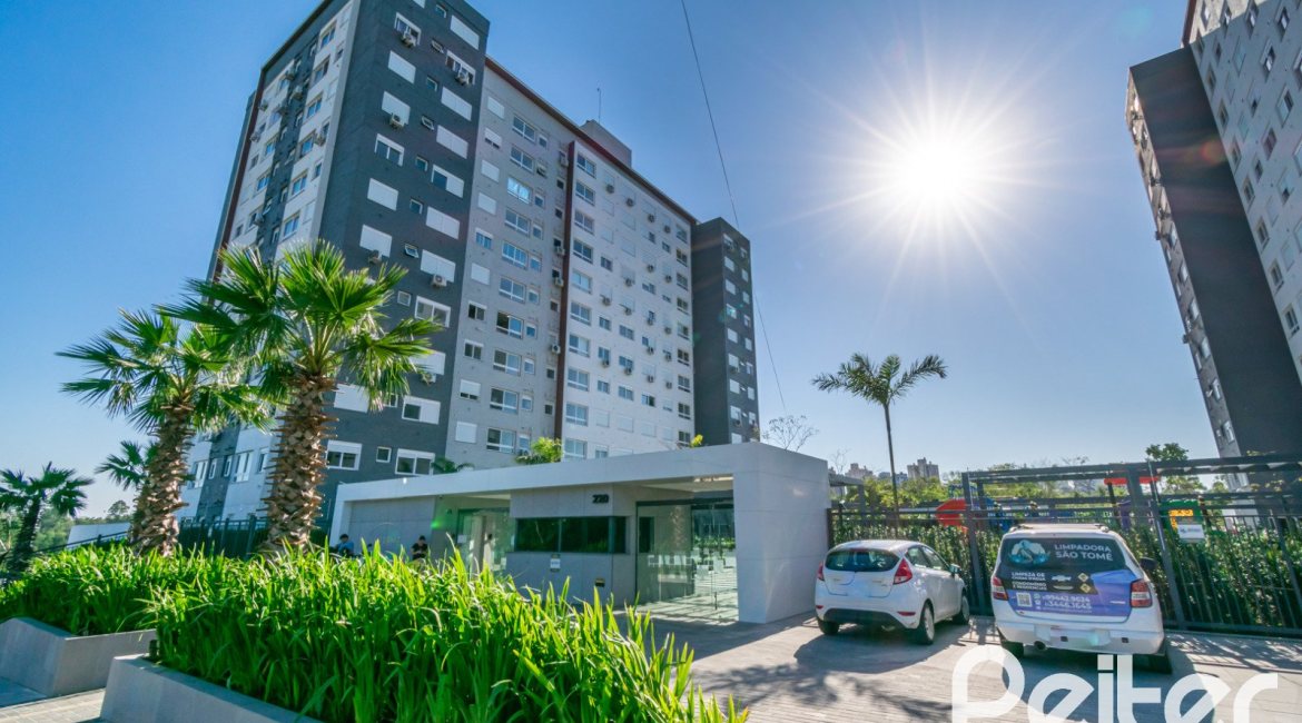 Apartamento à venda com 59m², 2 dormitórios, 1 suíte, 1 vaga, no bairro Jardim do Salso em Porto Alegre