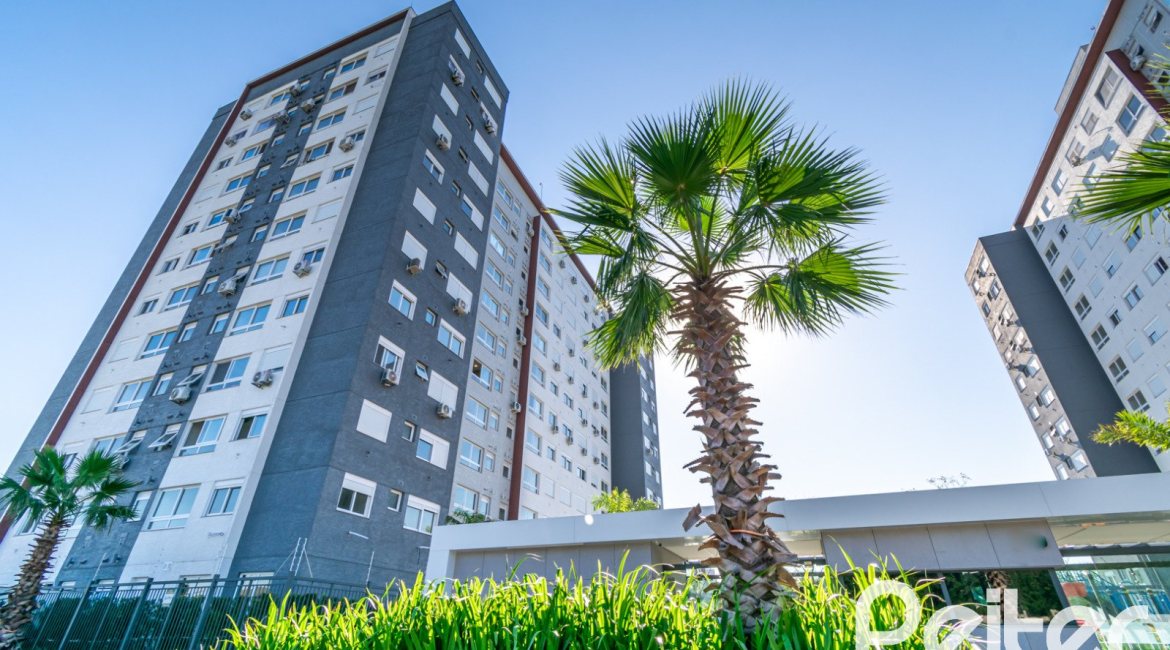 Apartamento à venda com 59m², 2 dormitórios, 1 suíte, 1 vaga, no bairro Jardim do Salso em Porto Alegre