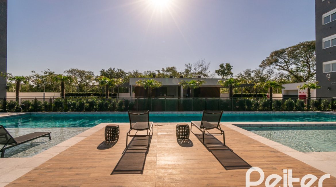 Apartamento à venda com 59m², 2 dormitórios, 1 suíte, 1 vaga, no bairro Jardim do Salso em Porto Alegre