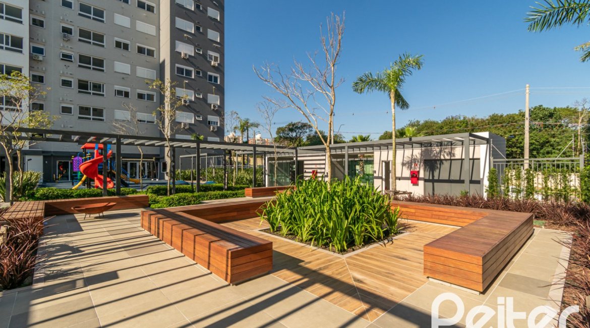 Apartamento à venda com 59m², 2 dormitórios, 1 suíte, 1 vaga, no bairro Jardim do Salso em Porto Alegre