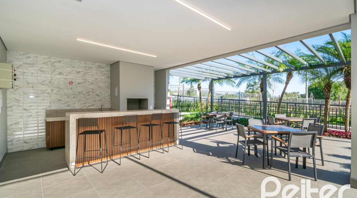 Apartamento à venda com 59m², 2 dormitórios, 1 suíte, 1 vaga, no bairro Jardim do Salso em Porto Alegre