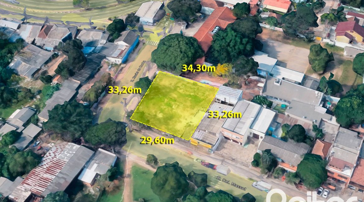 Terreno à venda com 1058m², no bairro Cristal em Porto Alegre