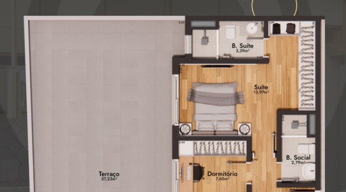 Apartamento à venda com 121m², 2 dormitórios, 1 suíte, 2 vagas, no bairro Tristeza em Porto Alegre