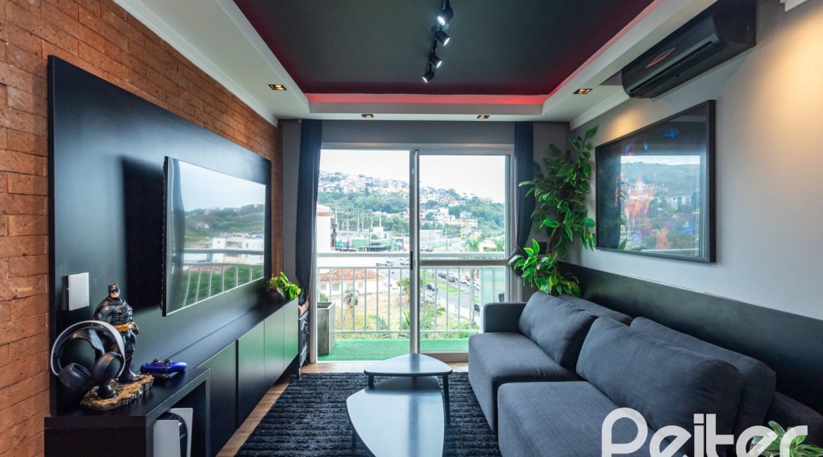 Apartamento à venda com 65m², 2 dormitórios, 1 suíte, 1 vaga, no bairro Cristal em PORTO ALEGRE