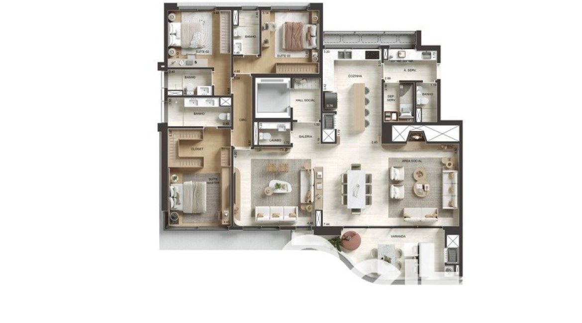 Apartamento à venda com 197m², 4 dormitórios, 4 suítes, 3 vagas, no bairro Cristal em Porto Alegre