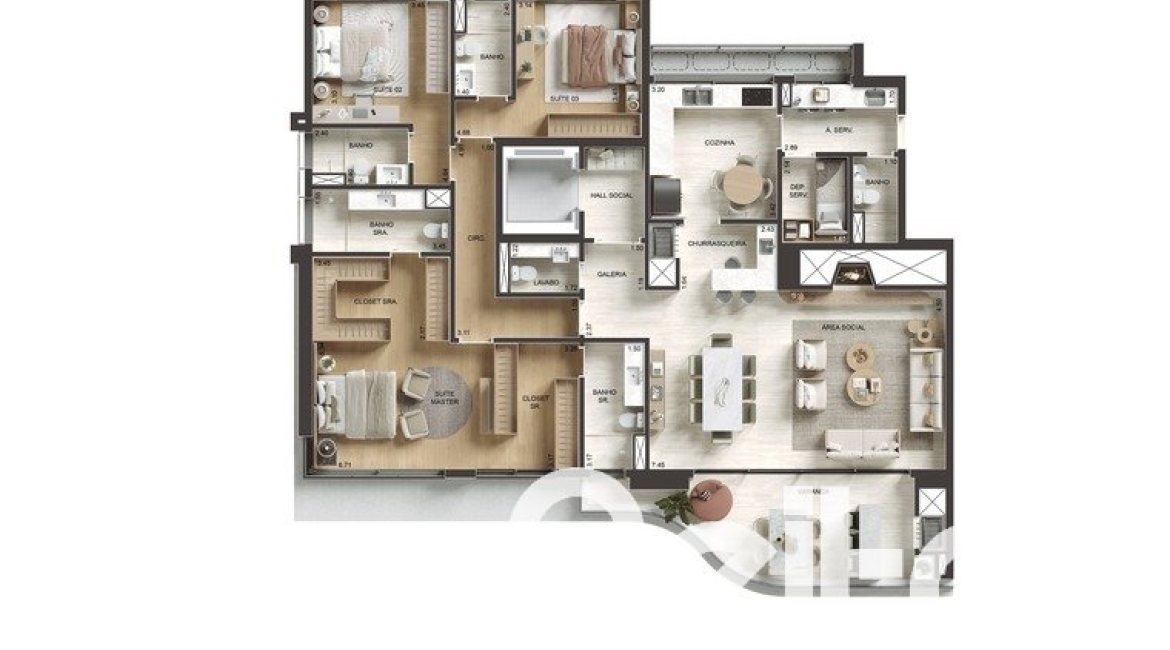 Apartamento à venda com 197m², 4 dormitórios, 4 suítes, 3 vagas, no bairro Cristal em Porto Alegre