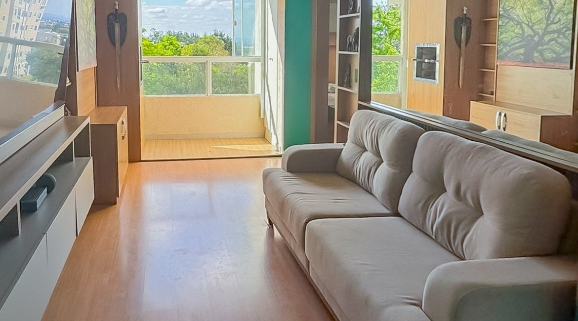 Apartamento à venda com 44m², 2 dormitórios, 1 vaga, no bairro Parque Santa Fé em Porto Alegre