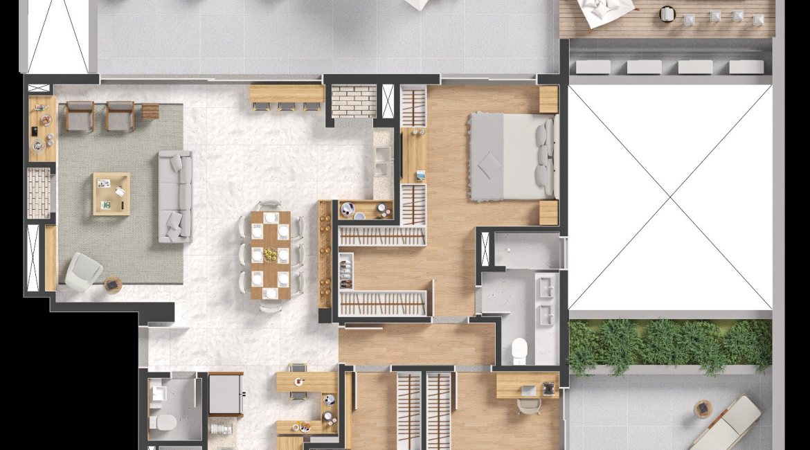 Apartamento à venda com 232m², 3 dormitórios, 1 suíte, 2 vagas, no bairro Tristeza em Porto Alegre