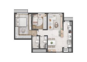 Apartamento à venda com 62m², 2 dormitórios, 1 suíte, no bairro Cidade Baixa em Porto Alegre