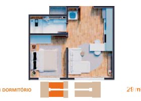 Apartamento à venda com 30m², 1 dormitório, no bairro Cristal em Porto Alegre