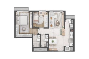Apartamento à venda com 62m², 2 dormitórios, 1 suíte, no bairro Cidade Baixa em Porto Alegre