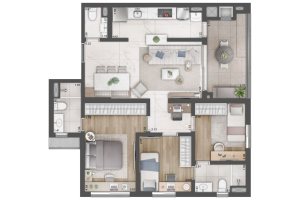 Apartamento à venda com 90m², 3 dormitórios, 1 suíte, no bairro Cidade Baixa em Porto Alegre
