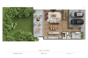 Casa em Condomínio à venda com 219m², 3 dormitórios, 3 suítes, 2 vagas, no bairro Menino Deus em Porto Alegre