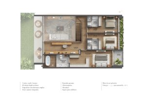 Casa em Condomínio à venda com 219m², 3 dormitórios, 3 suítes, 2 vagas, no bairro Menino Deus em Porto Alegre