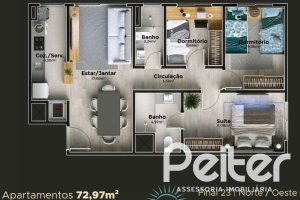 Apartamento à venda com 67m², 3 dormitórios, 1 suíte, 2 vagas, no bairro Cristal em Porto Alegre