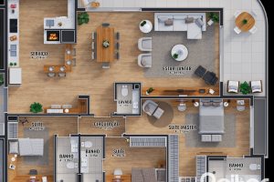 Apartamento à venda com 171m², 3 dormitórios, 3 suítes, 2 vagas, no bairro Tristeza em Porto Alegre