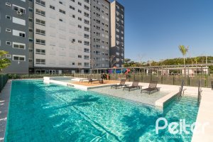 Apartamento à venda com 59m², 2 dormitórios, 1 suíte, 1 vaga, no bairro Jardim do Salso em Porto Alegre