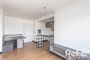 Apartamento à venda com 59m², 2 dormitórios, 1 suíte, 1 vaga, no bairro Jardim do Salso em Porto Alegre
