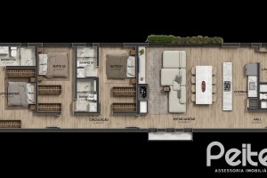 Apartamento à venda com 127m², 3 dormitórios, 3 suítes, 2 vagas, no bairro Tristeza em Porto Alegre