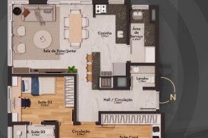Apartamento à venda com 99m², 3 dormitórios, 3 suítes, 2 vagas, no bairro Tristeza em Porto Alegre