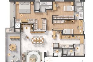 Apartamento à venda com 141m², 3 dormitórios, 1 suíte, 2 vagas, no bairro Tristeza em Porto Alegre