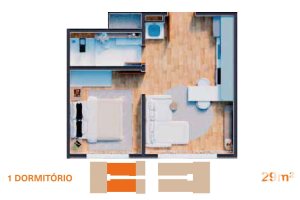 Apartamento à venda com 30m², 1 dormitório, no bairro Cristal em Porto Alegre