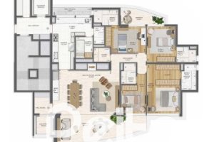 Apartamento à venda com 176m², 4 dormitórios, 4 suítes, 3 vagas, no bairro Golden Lake em Porto Alegre